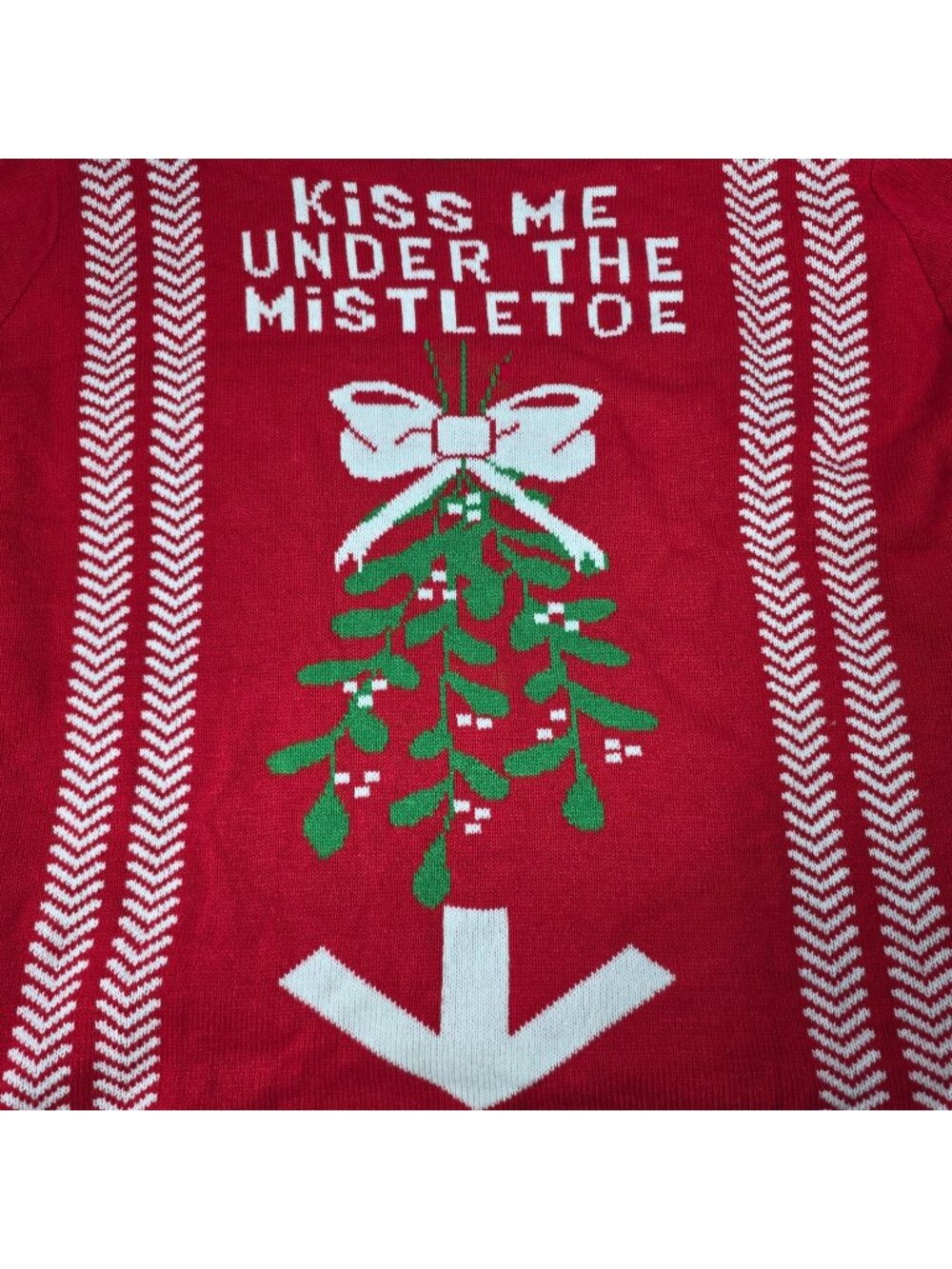 Forum Novelties Kiss Me Under The Mistletoe Christmas Sweater Red & Green XL